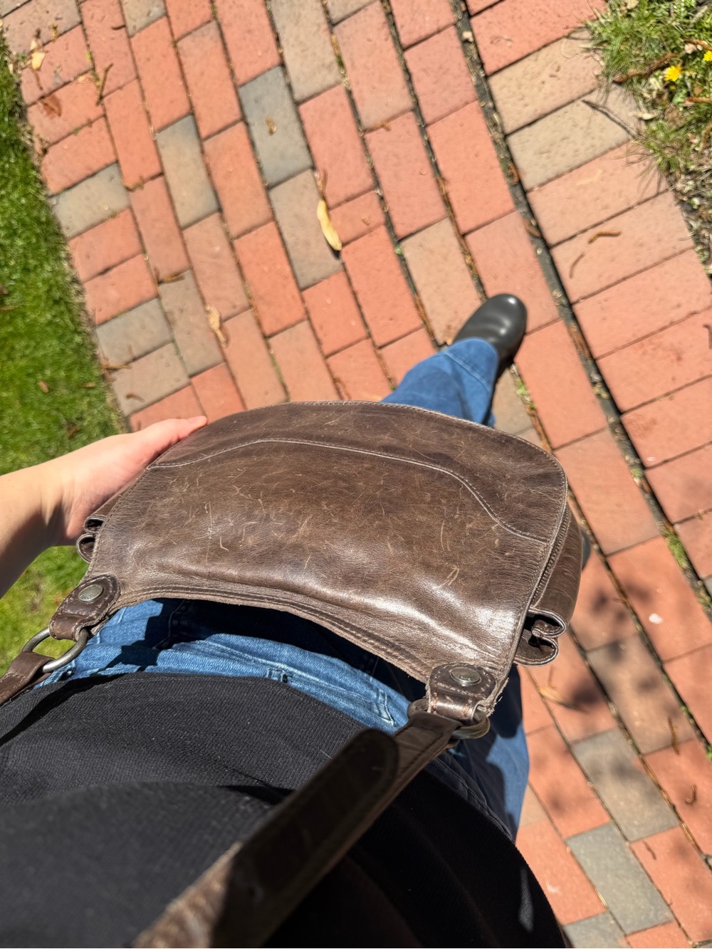 Frye Melissa Saddle Bag Brown Leather Crossbody Shoulder Bag Boho Western - Picture 7 of 15
